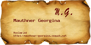 Mauthner Georgina névjegykártya